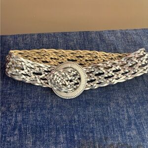 Silver Woven Belt
